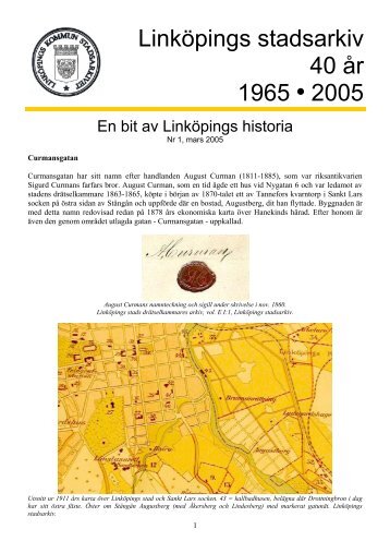 Linköpings stadsarkiv 40 år 1965 2005