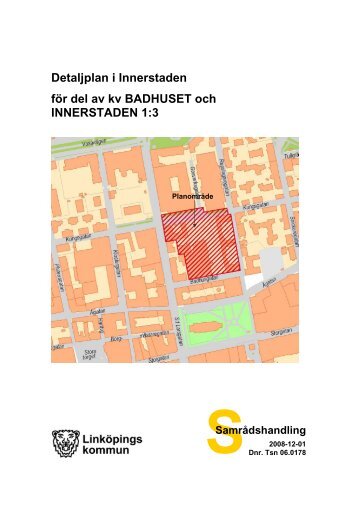 S Detaljplan i Innerstaden för del av kv BADHUSET och ...