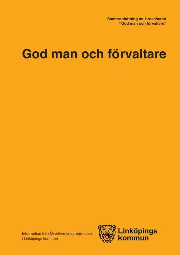 God man och förvaltare - Linköpings kommun