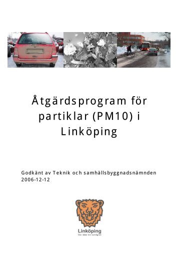 Åtgärdsprogram PM10 - Linköpings kommun