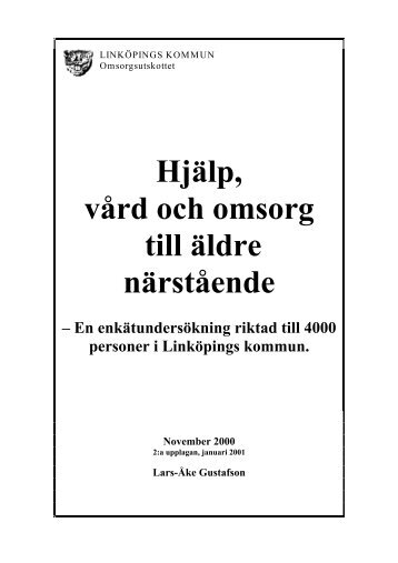 Hjälp, vård och omsorg till äldre närstående - Linköpings kommun