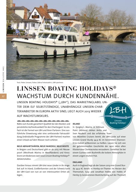 BOATING & LIFESTYLE MAGAZINE FROM LINSSEN YACHTS