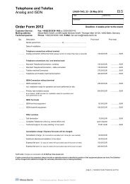 Telephone and Telefax Analog and ISDN Order Form 2012 - LinuxTag