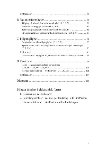 Öppna jämförelser av vårdens kvalitet och effektivitet, juni 2006