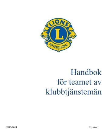 Handbok för teamet av klubbtjänstemän - Lions Clubs International