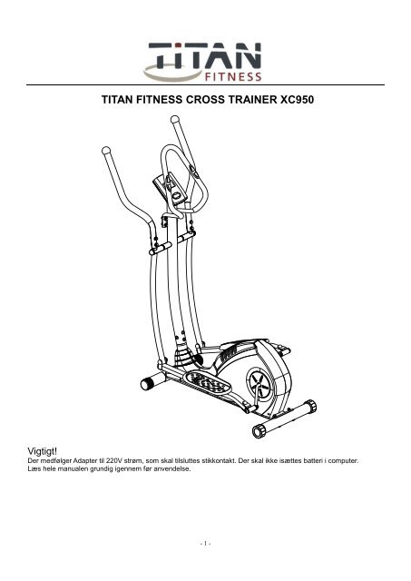 ASSEMBLY INSTRUCTION 1 - LivingSport