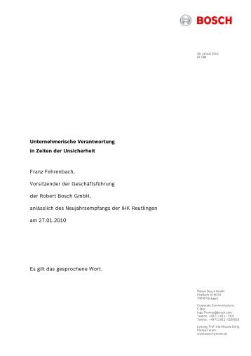 Unternehmerische Verantwortung in Zeiten der Unsicherheit Franz ...