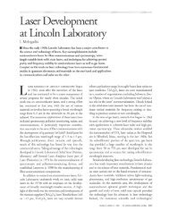 Laser Development at Lincoln Laboratory - MIT Lincoln Laboratory