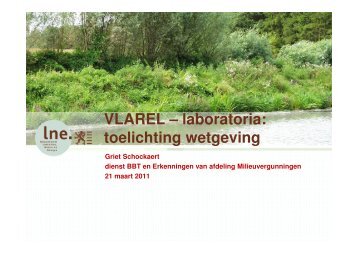 VLAREL – laboratoria: toelichting wetgeving - Lne.be