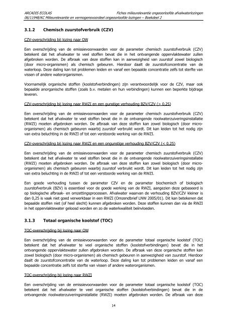 overschrijding bij emissies naar water: beknopte fiches (pdf ... - Lne.be