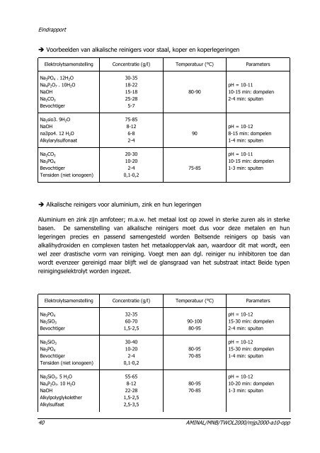 metaalontvetting en de oppervlaktereiniging (pdf, 1.8MB) - Lne.be
