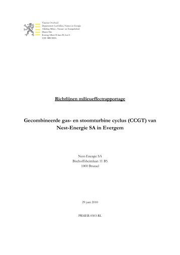 Gecombineerde gas- en stoomturbine cyclus (CCGT) van ... - Lne.be