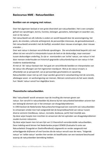 Basiscursus NME - Natuurbeelden - Lne.be