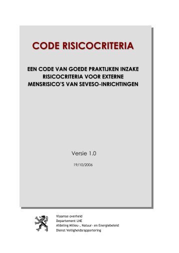 Code: Risicocriteria - Lne.be