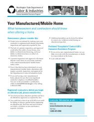 Your Manufactured/Mobile Home - Department of Labor & Industries