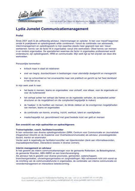 Lydia Jumelet Communicatiemanagement - Logeion