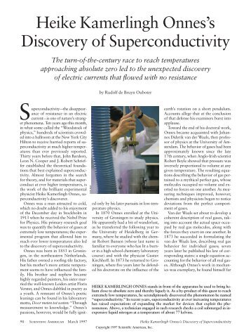 Heike Kamerlingh Onnes's Discovery of Superconductivity