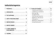 Indholdsfortegnelse - Look Cycle