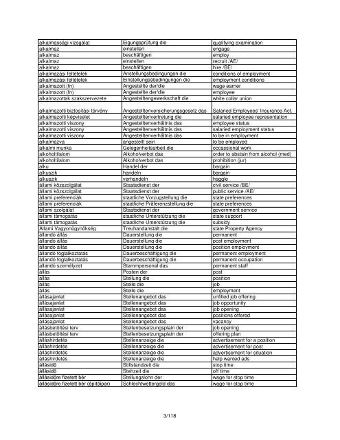 Magyar Német Angol adatbank Datenbank die data bank ...