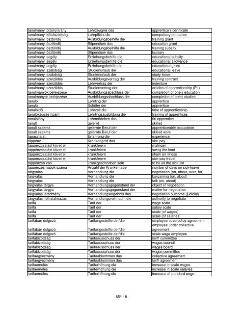 Magyar Német Angol adatbank Datenbank die data bank ...