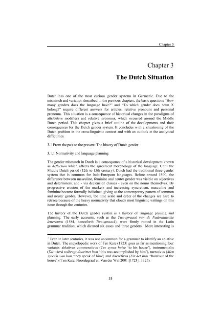 Chapter 3 The Dutch Situation - LOT publications