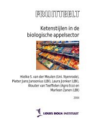 Ketenstijlen in de biologische appelsector - Louis Bolk Institute