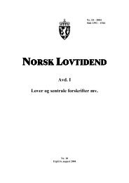 NORSK LOVTIDEND - Lovdata