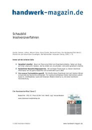 Schaubild Insolvenzverfahren - Handwerk Magazin