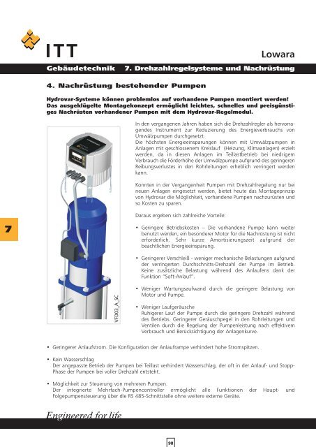 Lowara Gebäudetechnik Handbuch hydraulische Systeme