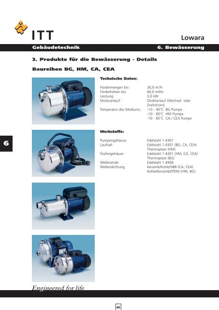 Lowara Gebäudetechnik Handbuch hydraulische Systeme