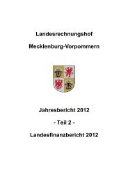 Jahresbericht 2012 - Landesrechnungshof Mecklenburg-Vorpommern