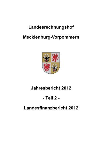 Jahresbericht 2012 - Landesrechnungshof Mecklenburg-Vorpommern