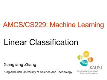 CS229 Machine learning: Linear Classification - LRI