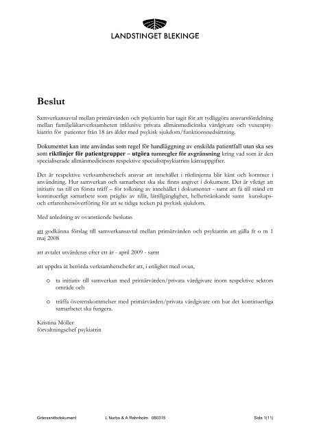 samverkansavtal prim-psyk.pdf - Landstinget Blekinge