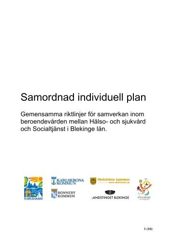 Samordnad individuell plan - Landstinget Blekinge