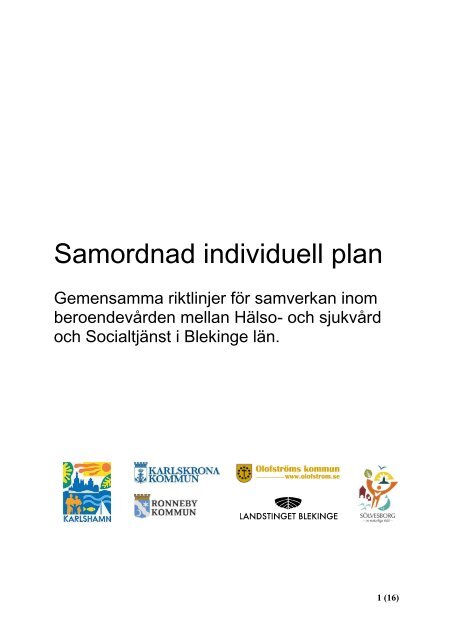 Samordnad individuell plan - Landstinget Blekinge