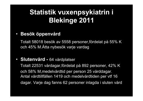 Psykiatrins utmaning - Landstinget Blekinge