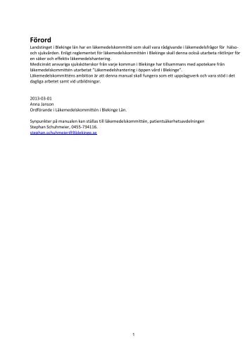 Läkemedelshantering i öppen vård.pdf - Landstinget Blekinge