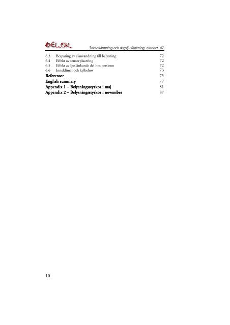 Omslag PDF slutrapport Belok.indd - Lunds Tekniska Högskola