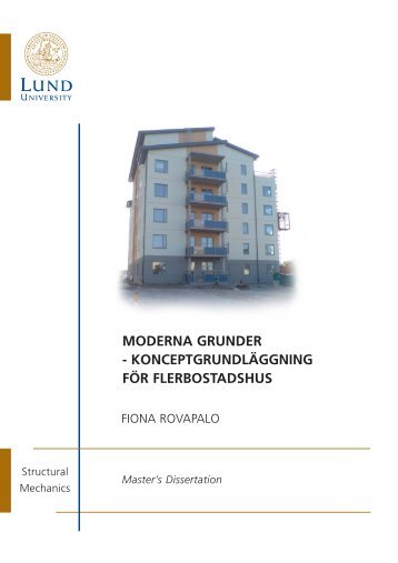 moderna grunder - konceptgrundläggning för flerbostadshus