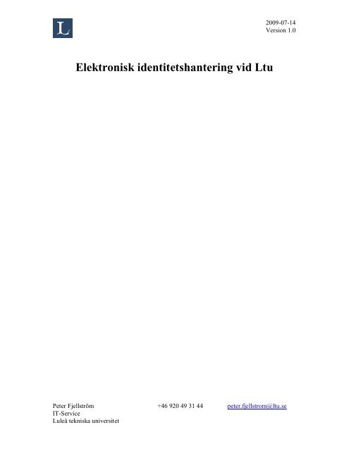 beteckningsningsförklaring - Luleå tekniska universitet