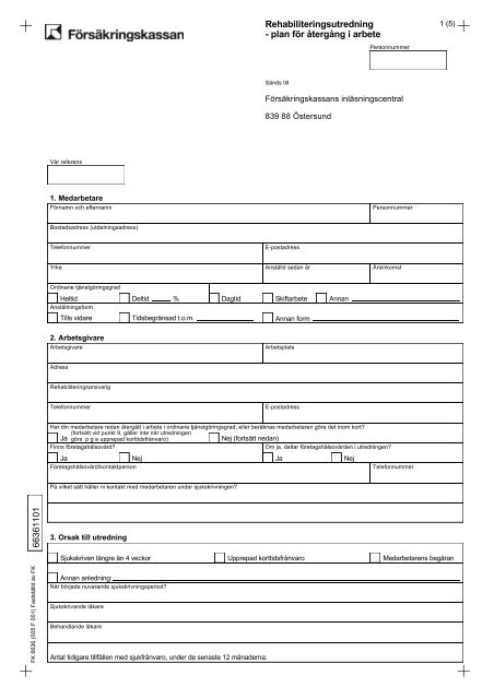 Rehabiliteringsutredning Plan For Atergang I Arbete 66361101