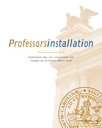 Fredagen den 20 oktober 2006 (PDF – 2,8 MB) - Lunds universitet