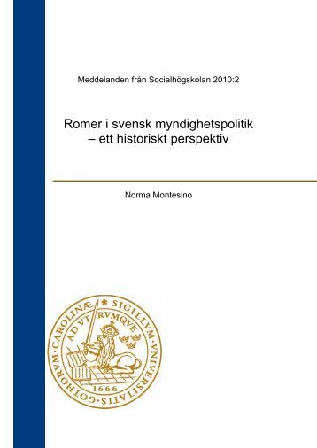 Kapitlet inleds med ett kort avsnitt om romernas ... - Lunds universitet