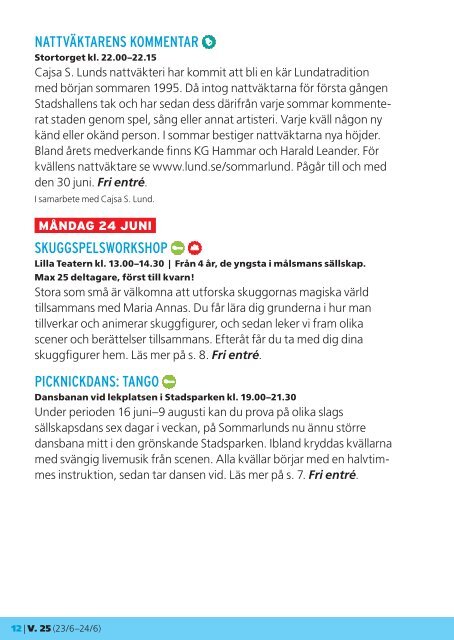 Sommarlund: Program 2013 - Lunds kommun