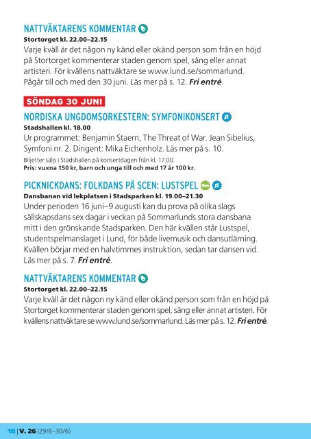 Sommarlund: Program 2013 - Lunds kommun