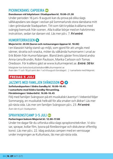 Sommarlund: Program 2013 - Lunds kommun