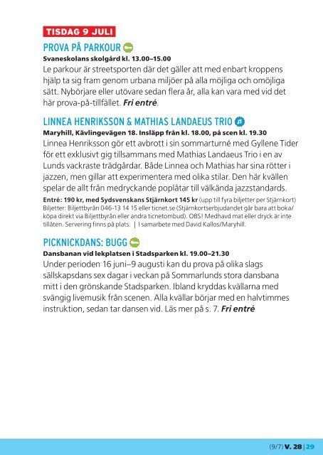 Sommarlund: Program 2013 - Lunds kommun