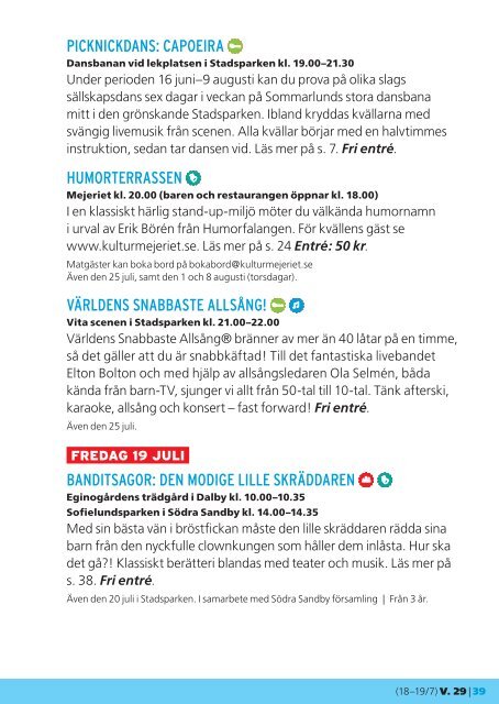 Sommarlund: Program 2013 - Lunds kommun