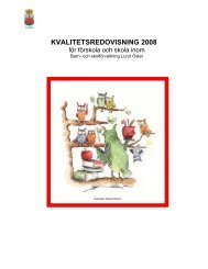 Kvalitetsredovisning 2008 - Lunds kommun